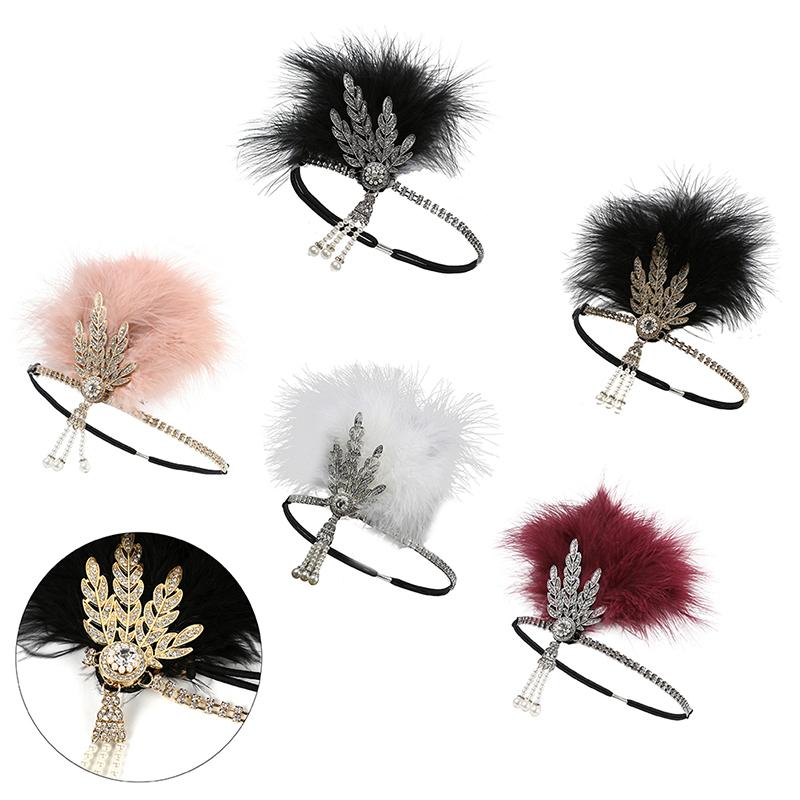Hairband Headpiece Feather Flapper Headdress Costume Party For Women Headpiece