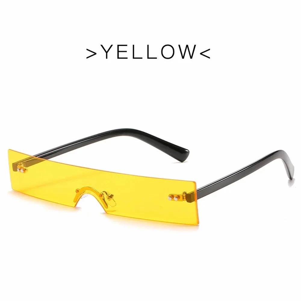 

New Rectangle Sunglasses Women Fashion Luxury Brand Designer Red Pink Clear Small Lens Personality Sun Glasses Shades Uv400 As Picture