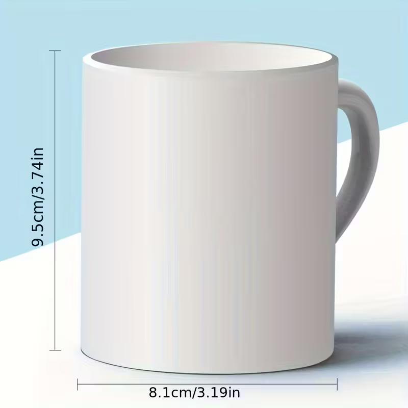 WTEMPO Tazze Sublimatiche in Ceramica Bianca Tazze da Caffè Vuote con Superficie di Stampa Lucida Ideali per Regali Promozionali Branding Aziendale Feste