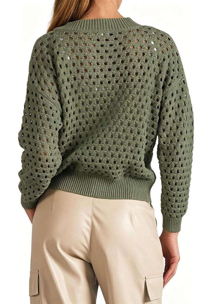 Women's Summer Zipper Sweater: Slimming Mesh Fashion Jacket