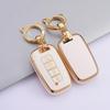 Kia & Beijing Hyundai Sonata 8 Gold-Edge 4-Button Key Case Cover