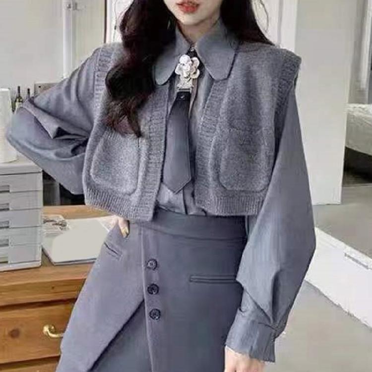 Student Förtryckta Slipsar Preppy Look Vacker Rosett Pärlblommig Mörk Slips Cravat Vintage Halskläder Accessoarer