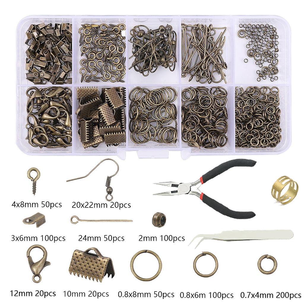 DIY Jewelry Accessories, Earrings, Ear Hooks, Bracelets, Necklaces, Handmade Bead Materials, Tool Sets