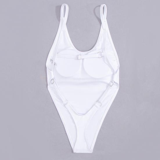 Women Sexy Monokini V-Neck Sleeveless Swimsuit Backless Design Figure-Enhancing Fit One-piece Bikini