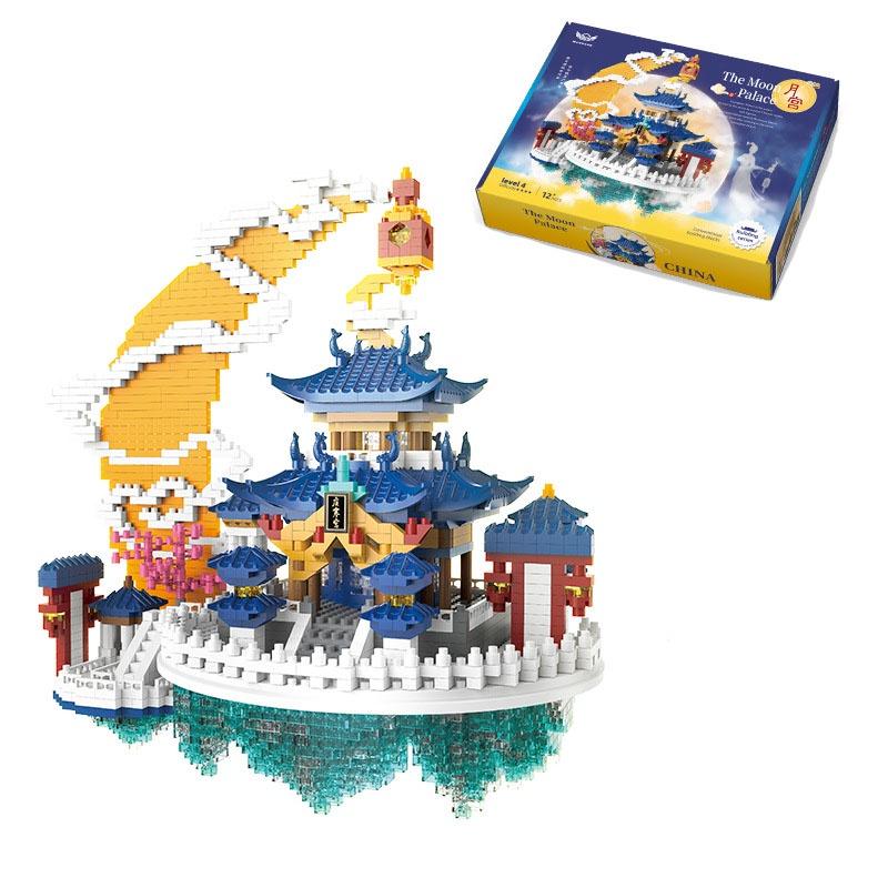 High-quality Abs Diamond Microgranule Building Blocks Compatible With Lego Traditional Chinese Style Castle Toy Wholesale
