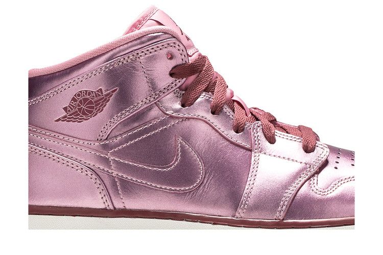 Kids' Sneakers Nike Jordan 1 Mid Pink Rise (GS) Pink Rise/White-Noble Red