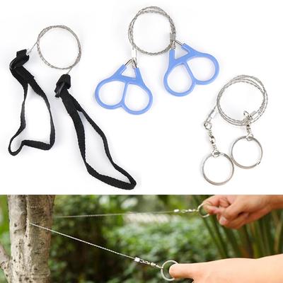 Stainless Steel Pocket Wire Saw Finger Handle Manual Cutting Chain Saw For Camping Hiking Backpacking Emergency Survival Gear