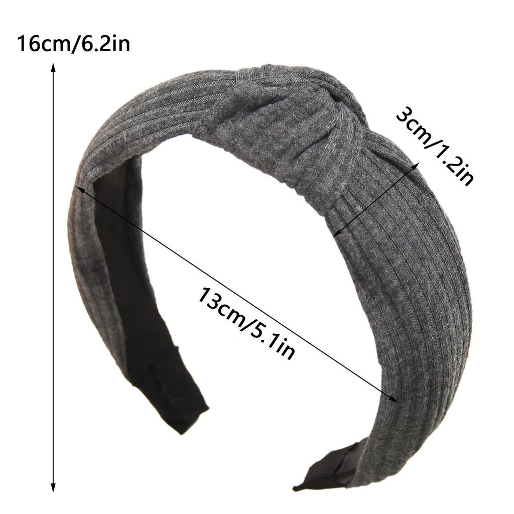 Duoling Korean Style Knotted Solid Color Headband for Women