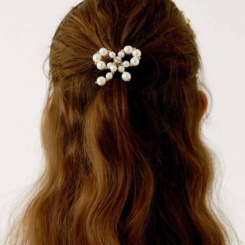 Jean Paul Clarisse Ribbon Ball Pearl Ponytail LFPT0759