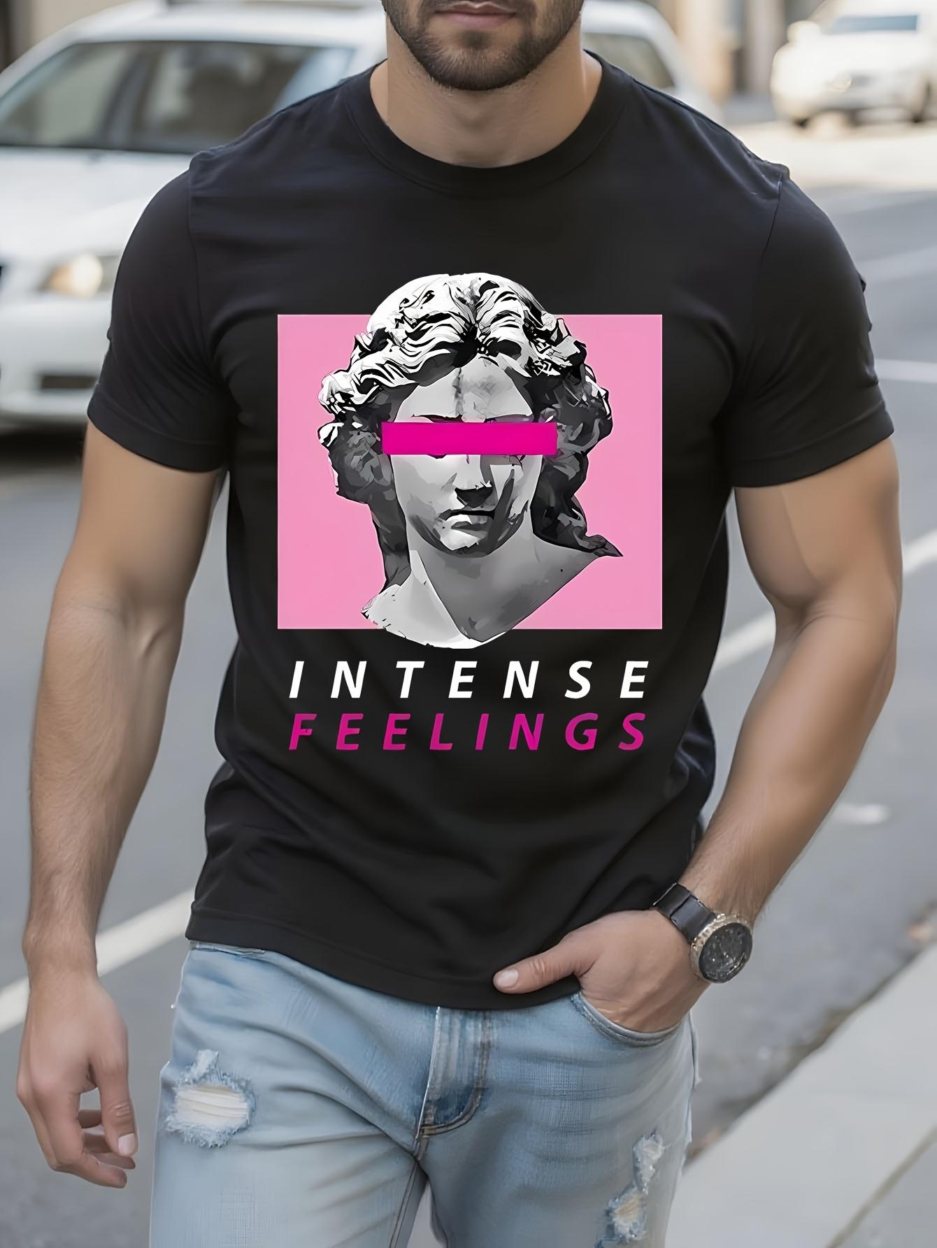 Black Graphic Tshirt Graphic Tshirt - Bold Intense Feelin... XXXXL
