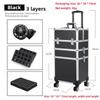 Portable Eyelash Nail Art and Tattoo Embroidery Toolbox Multi-layer Trolley Box Large Capacity Cosmetic Case Trolley
