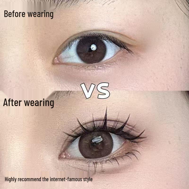 Glue-Free Sunflower False Eyelashes: Segmented Three-Step, High Quality, Natural Look, Thick & Dense, No Removal Needed.