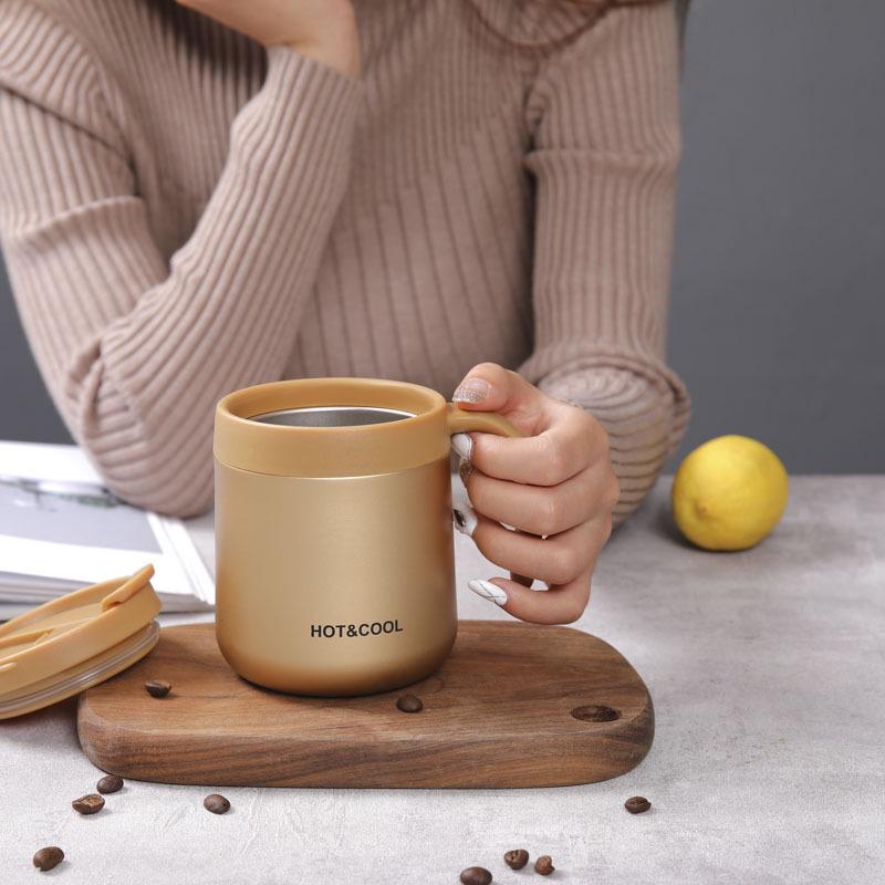 Stainless Steel Insulated Coffee Mug with Handle for Men and Women