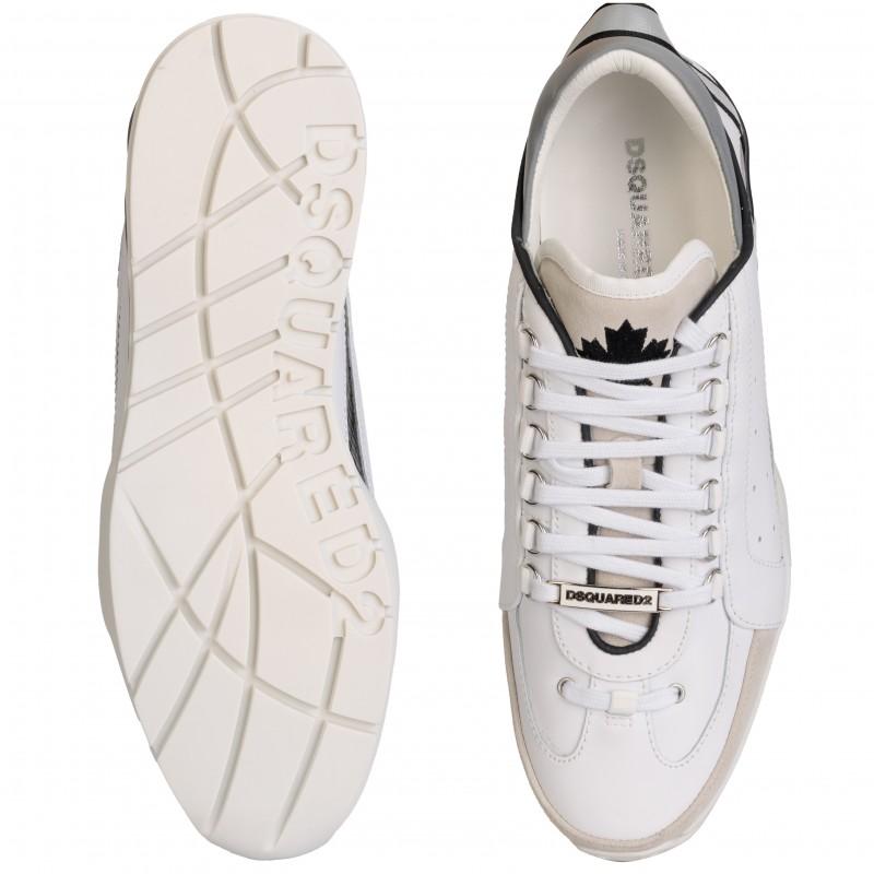 DSQUARED2 Luxury Italian Sneakers Shoes Bianco - Size: 43