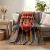 Arsenal F.C. Blanket Flannel Blanket Soft Cozy Plush Throw for Sofa Bed Lightweight Home Decor