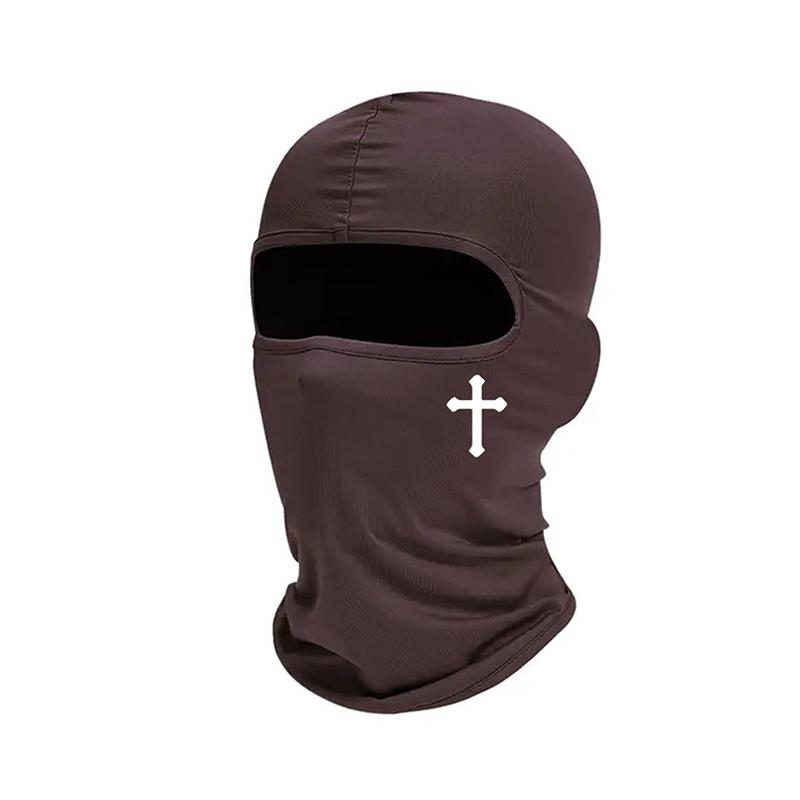 1Pcs Cross Riding Helmet Headgear Breathable Black Balaclava Face Mask Moisture Wicking For Cycling Hiking Outdoor Headgear