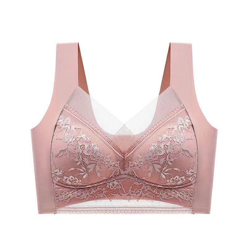 Women's Ice Silk Seamless Summer Bra: Anti-Sagging, Thin, Beautiful Back Design, Gathered Sports Bra
