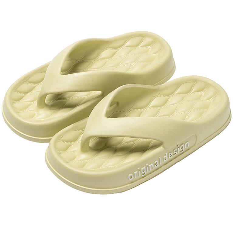 Women's & Men's Thick-Soled Summer Flip-Flops: Non-Slip, Fashionable Home & Outdoor Slippers for Couples