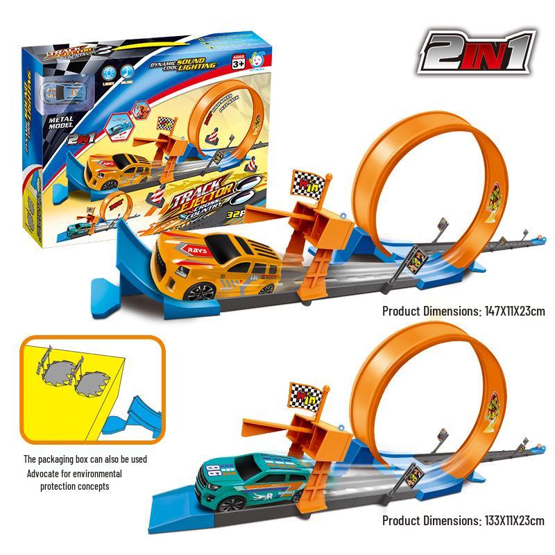 Alloy Track Roller Coaster Toy Car for Boys - Metal Racing Car Gift
