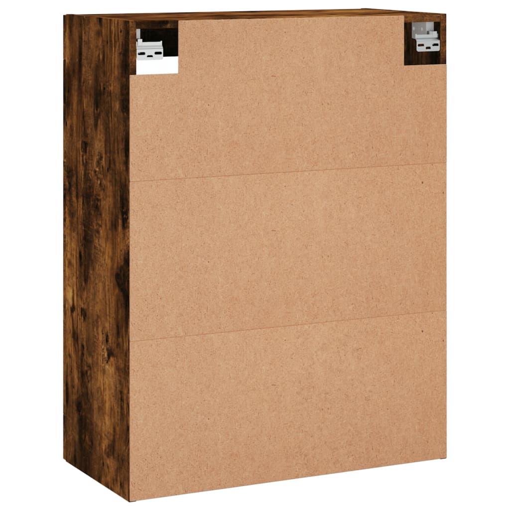 Wall Mounted Cabinet in Smoked Oak Finish 69.5 x 34 x 90 cm