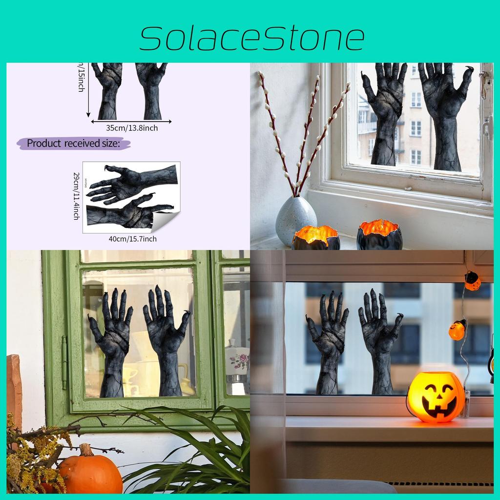Pvc Horror Arm Wall Sticker With Uv Static For Halloween Living Room And Study Modern Decor