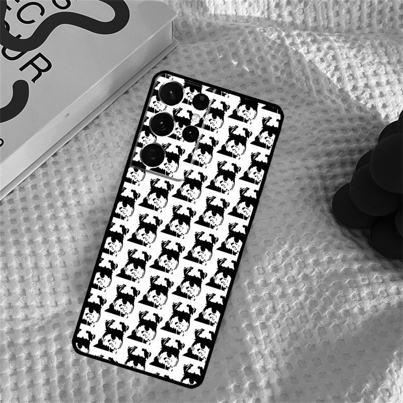Cartoon Schnauzer Dog Phone Case For Samsung Galaxy S25 S24 Ultra S9 S10 S20 S22 S21 Plus S23 FE Portector Cover