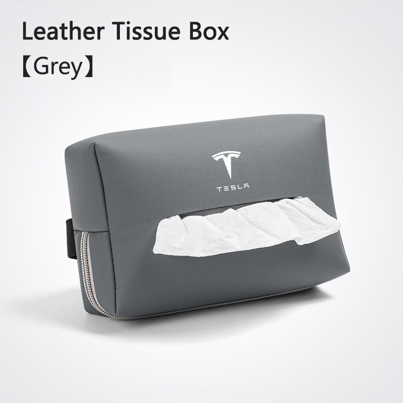 

Car Interior Tissue Bag Seat Back Tissue Storage Box Holder Accessories For Tesla Model 3 Model S X Model Y Roadster SpaceX сірий