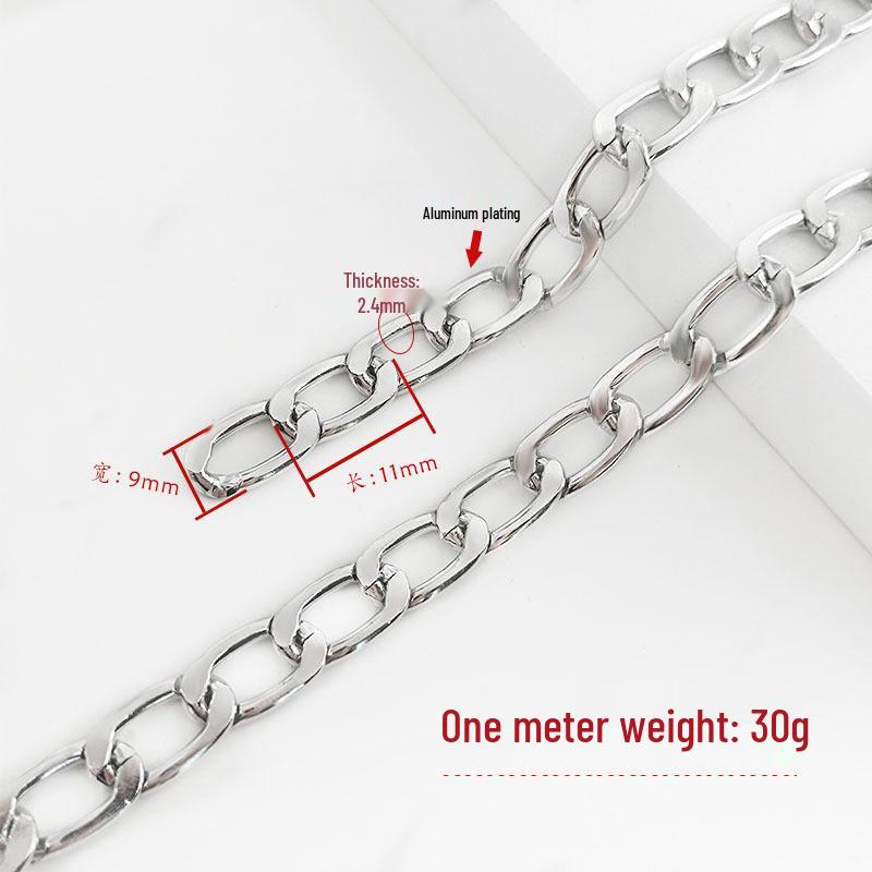 Nicht verblassender Aluminiumketten-Taschenriemen - Damen Crossbody Ersatzkette für DIY-Zubehör und Dekoration