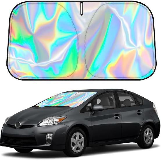 D-Lumina Windshield Sun Shade For 2011-2017 Honda Odyssey Mini Van Accessories, Iridescent Reflective Front Window Sunshade Sun Visor Protector Block