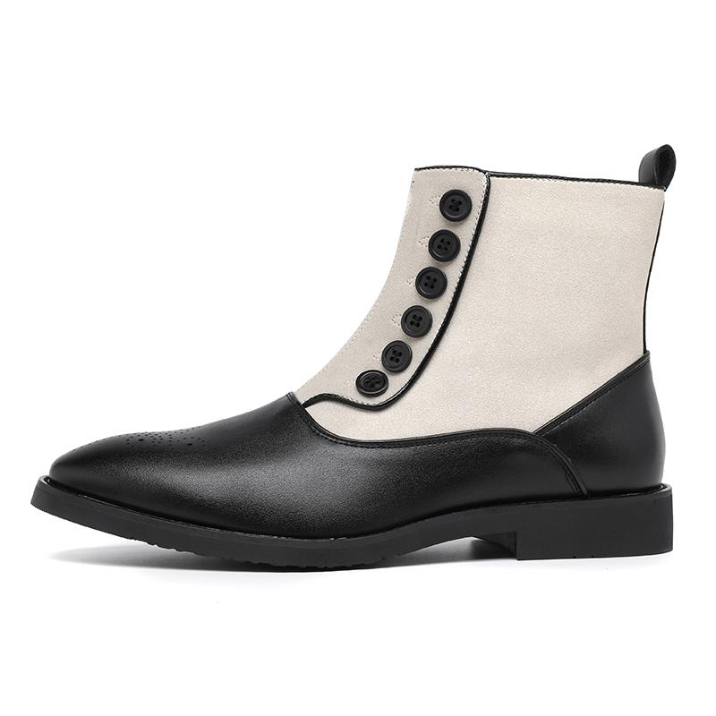 

Модные мужские кожаные ботинки в стиле ретро, джентльменский стиль, для отдыха, бизнеса, офиса, свадьбы, вечеринки, мужские черные туфли большого размера -46 46 белый