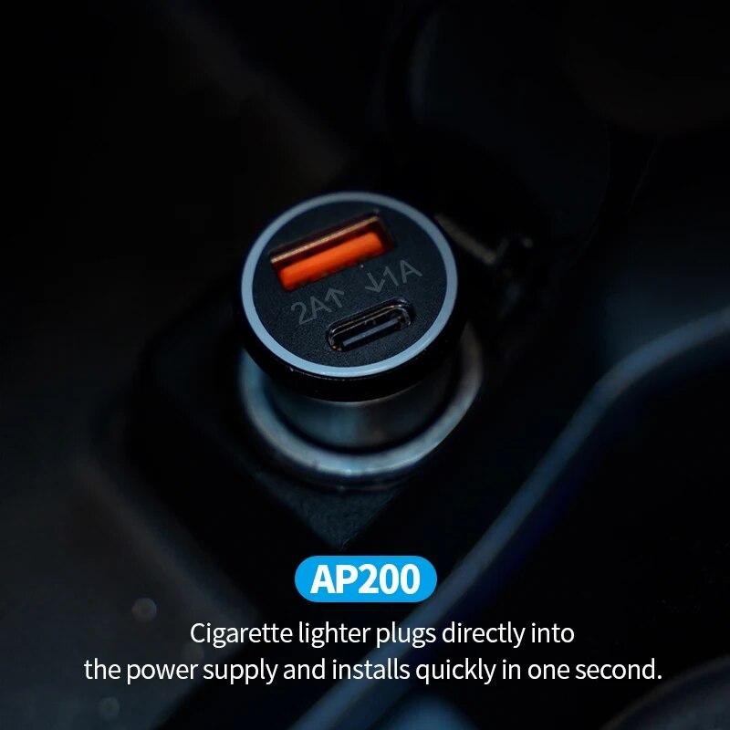 Mini rastreador e carregador de carro 2 em 1, dupla finalidade, encontre meu rastreamento em tempo real, anti-roubo e anti-perda, localizador GPS