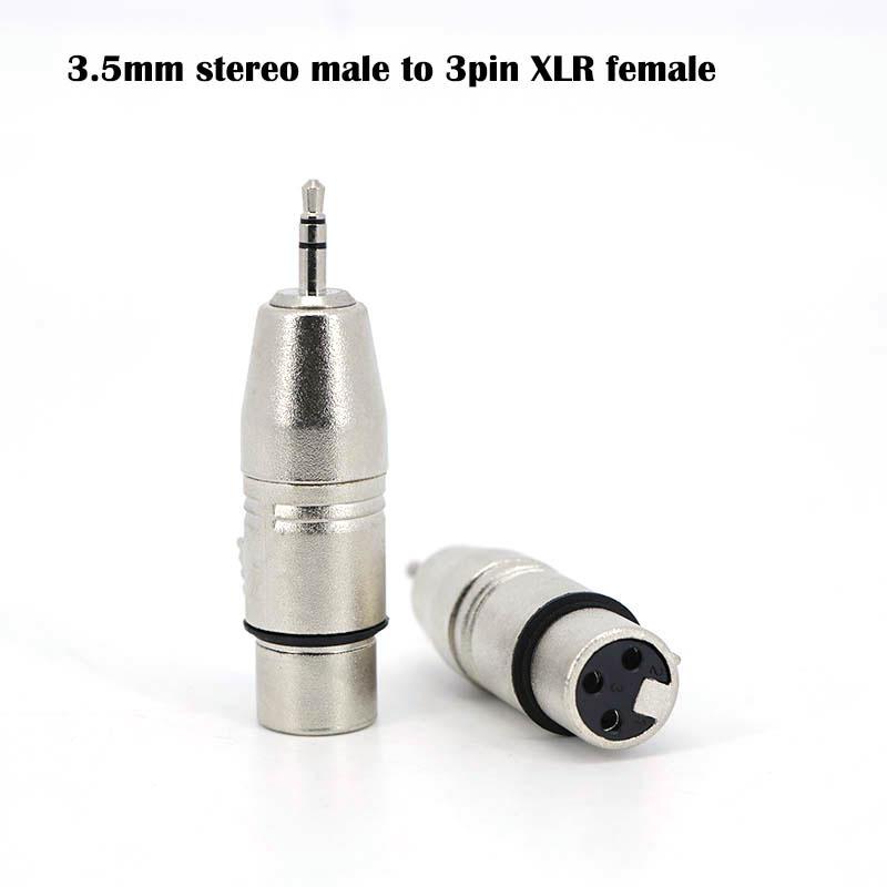 

3 Pin core XLR male Female to 3.5mm Male Jack to XLR Audio Adapter For Microphone Speakers Sound Amplifier Connector q1 male to female