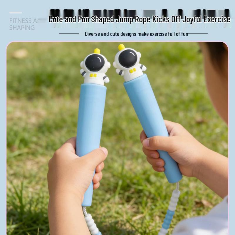 Cartoon Bamboo Joint No-Knot Jump Rope for Kids: Ideal for Schools and Kindergartens