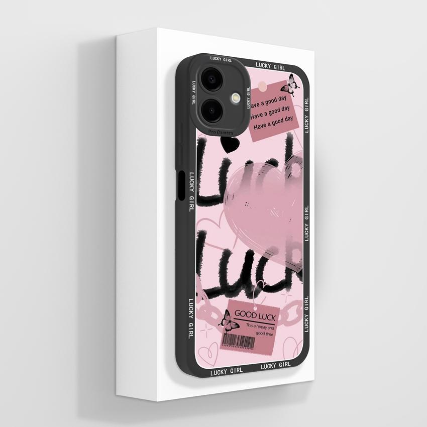 Sacs pour téléphone Pour Samsung A07 M07 F07 A17 M17 F17 M36 F36 M56 S26 Plus A25 Motifs Étiquette Mode Coque Arrière Souple en Silicone antichoc Pour Boîtier Samsung