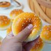 Mini Sesame Bread Squeeze Soft Slow Rising Simulation Food Squeeze Toy Keychain Pendant Stress Relief Gift For Kids Adults