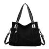 High Quality Women's Soft Suede Surface Leather Shoulder Crossbody Bag 2026 Tassel Handbag Large Capacity Ladies Tote Bag