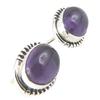 Les Trésors De Lily [P7140] - Silver 'Heaven' Silver Amethyst Earrings - 12x9 Mm
