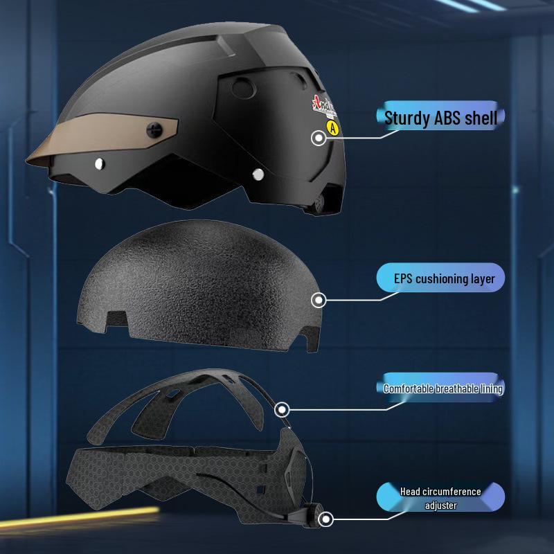 2026 Magnetverschluss Sommer Halbschale Helm: 3C-zertifizierter Sonnenschutz für E-Motorradfahrer, Unisex