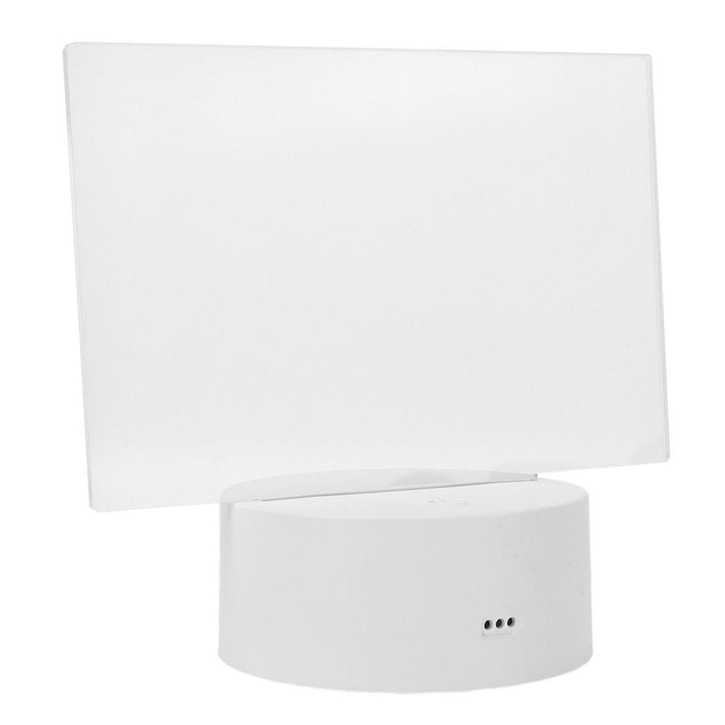 Acrylic Dry Erase Board with Light Rewritable Message Board DIY Note Memo Board Desktop Night Light for Room Decor USB