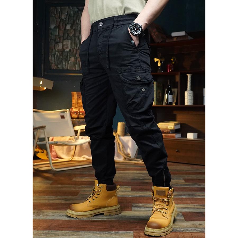 Men's Retro Casual Multi-Pocket Cotton Pants