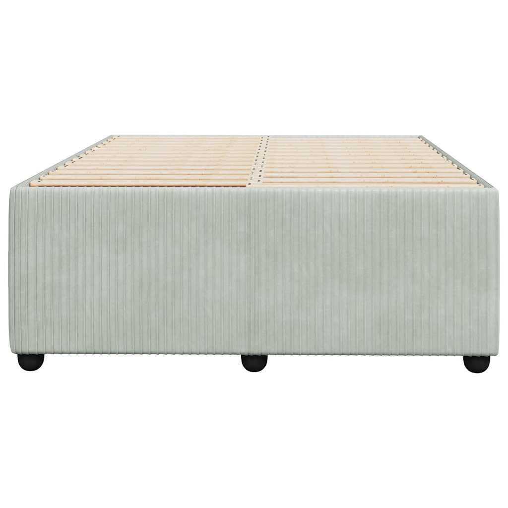 Bed Frame without Mattress Light Grey 120 x 190 cm Velvet