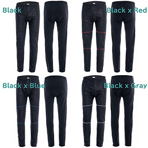 Welkruz Men's Winter Cycling Pants with 3D Gel Pads, Cycling Jersey, Road Bike Wear, Racer Pants, Tights, Windproof and Cold-Resistant, Perfect for Fa