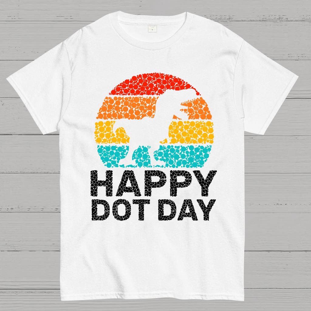 Happy International Dot Day Cotton Summer Casual Cool Loose T-Shirt