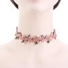 Girls Embroidery Floral Vintage Sweet Jewelry Choker Chain Flower Necklace Clavicle Chain