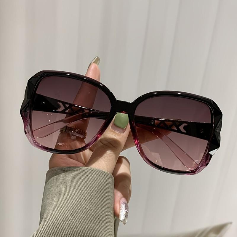 Fashion Square Sunglasses Women Luxury Brand Big Purple Sun Glasses Female Mirror Shades Ladies  Feminino