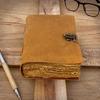 Handmade Vintage Leather Journal - Blank Spell Book of Shadows, Grimoire Journal, Travel Writing Notebook, Deckle Edge Paper Lock Closure