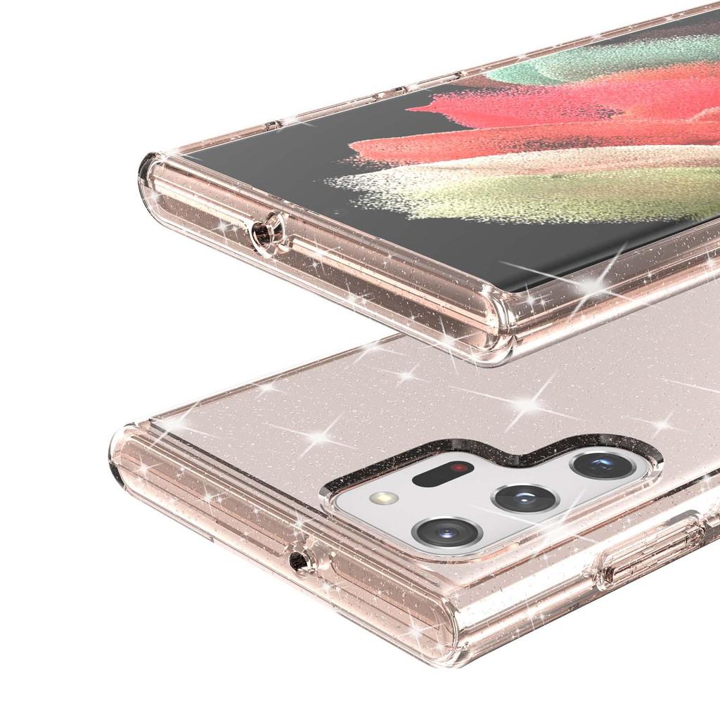 Starry TPU Glitter Phone Case - Fits Samsung Galaxy S24 Ultra, S25, and S23+ - Transparent Terminator Design