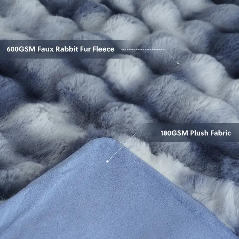 2025 Tuscan Blanket Imitation Rabbit Blanket Bubble Velvet Blanket Double-sided Thick Office Nap Blanket Sofa Cover Blanket