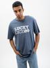 Lucky Dice LD Classic Men's Oversized Short Sleeve T-Shirt Dark Blue/White M