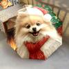 1 PC Automatic Folding Umbrella - Pomeranian Pattern, Portable & Foldable Design with 8 Ribs, Christmas Birthday Gifts